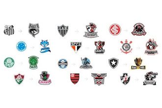 Ilustrador recria escudo e uniforme de times brasileiros com design estadunidense